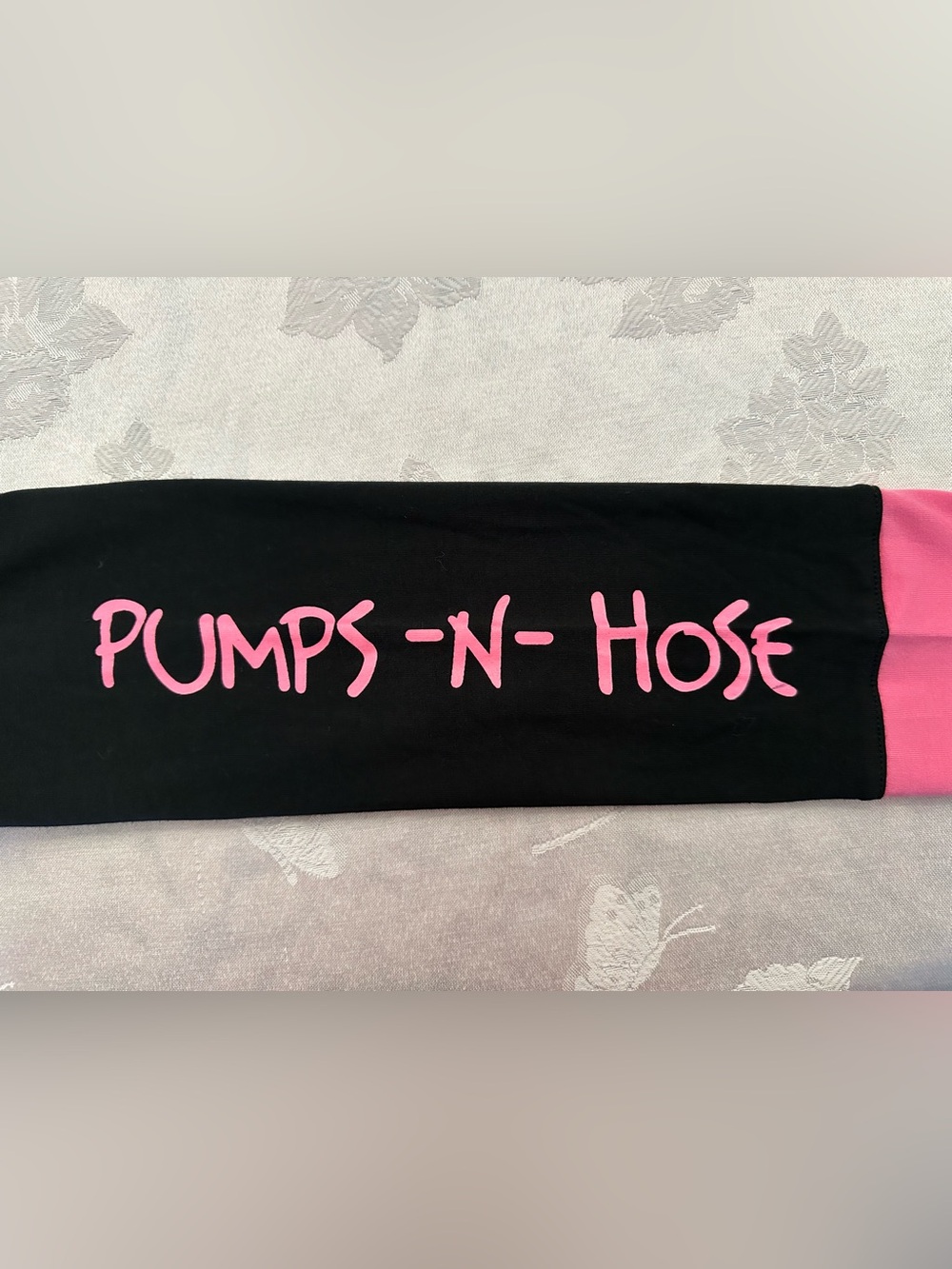 NWT Betsey Johnson Pumps N Hose Pink Black Nightshirt Sleepshirt S